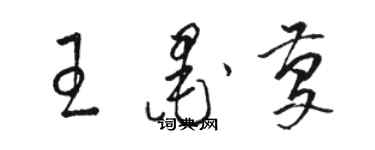 駱恆光王墨慶草書個性簽名怎么寫