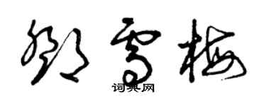 曾慶福鄧雪梅草書個性簽名怎么寫