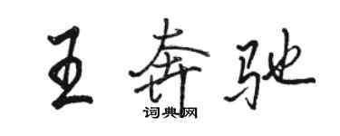 駱恆光王賓士行書個性簽名怎么寫