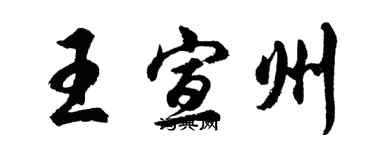 胡問遂王宣州行書個性簽名怎么寫