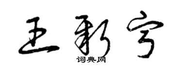 曾慶福王新寧草書個性簽名怎么寫