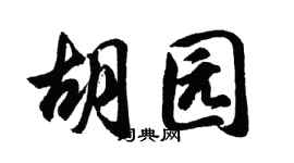 胡問遂胡園行書個性簽名怎么寫