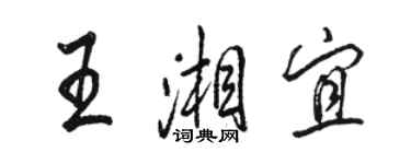 駱恆光王湘宜行書個性簽名怎么寫