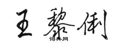 駱恆光王黎俐行書個性簽名怎么寫