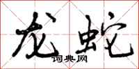 曾慶福龍蛇行書怎么寫