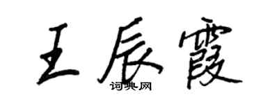 王正良王辰霞行書個性簽名怎么寫