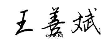 王正良王善斌行書個性簽名怎么寫