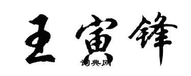 胡問遂王寅鋒行書個性簽名怎么寫
