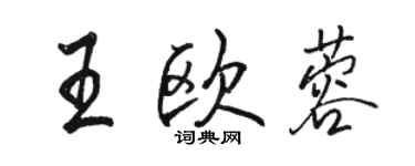 駱恆光王歐蓉行書個性簽名怎么寫