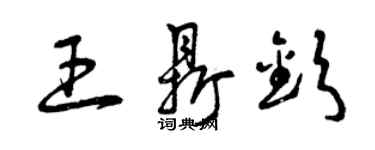 曾慶福王鼎欽草書個性簽名怎么寫