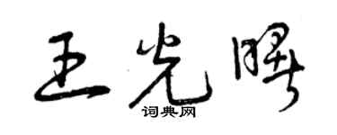 曾慶福王光曙草書個性簽名怎么寫