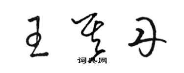 駱恆光王其丹草書個性簽名怎么寫