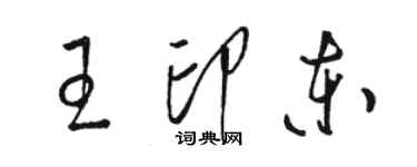 駱恆光王印東草書個性簽名怎么寫