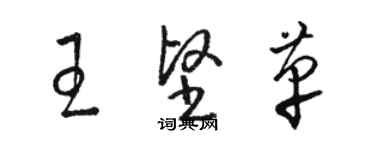駱恆光王堅革草書個性簽名怎么寫