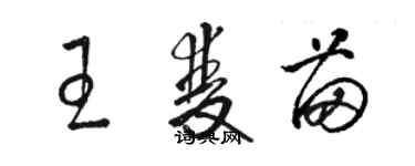 駱恆光王雙苗草書個性簽名怎么寫