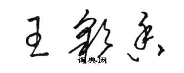 駱恆光王彩香草書個性簽名怎么寫