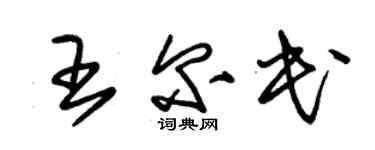 朱錫榮王爾民草書個性簽名怎么寫