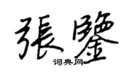 王正良張鑒行書個性簽名怎么寫