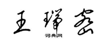 梁錦英王瑞密草書個性簽名怎么寫