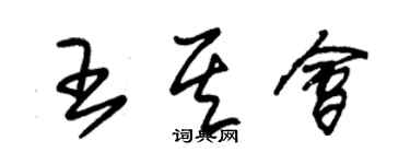 朱錫榮王其會草書個性簽名怎么寫