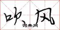 段相林吹風行書怎么寫