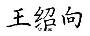 丁謙王紹向楷書個性簽名怎么寫