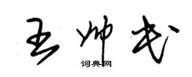 朱錫榮王帥民草書個性簽名怎么寫