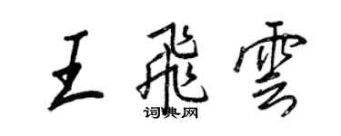 王正良王飛雲行書個性簽名怎么寫