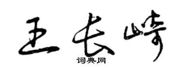 曾慶福王長崎草書個性簽名怎么寫