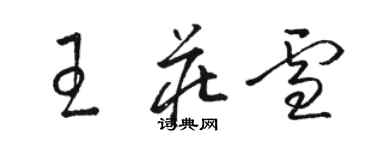 駱恆光王莊雪草書個性簽名怎么寫