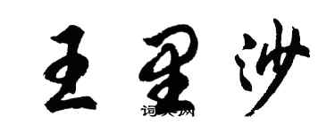 胡問遂王里沙行書個性簽名怎么寫