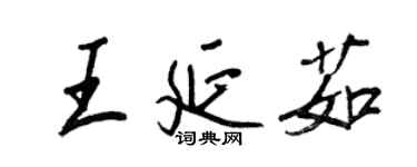 王正良王延茹行書個性簽名怎么寫