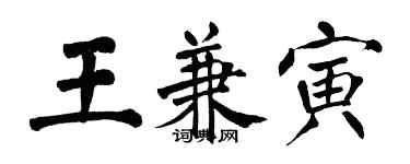 翁闓運王兼寅楷書個性簽名怎么寫