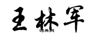 胡問遂王林軍行書個性簽名怎么寫