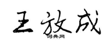 曾慶福王放成行書個性簽名怎么寫