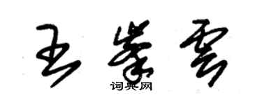 朱錫榮王峰雲草書個性簽名怎么寫