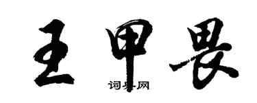 胡問遂王甲畏行書個性簽名怎么寫