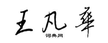 王正良王凡華行書個性簽名怎么寫