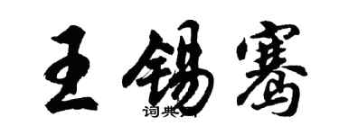 胡問遂王錫騫行書個性簽名怎么寫