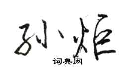 駱恆光孫炬行書個性簽名怎么寫