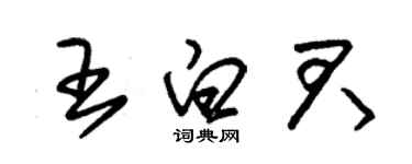 朱錫榮王白君草書個性簽名怎么寫