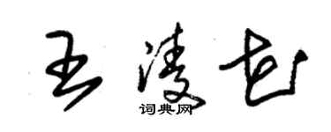 朱錫榮王凌花草書個性簽名怎么寫