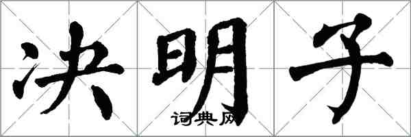 翁闓運決明子楷書怎么寫