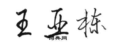 駱恆光王亞棟行書個性簽名怎么寫