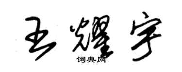 朱錫榮王耀宇草書個性簽名怎么寫