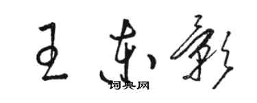 駱恆光王東影草書個性簽名怎么寫