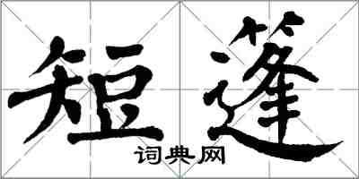 翁闓運短篷楷書怎么寫