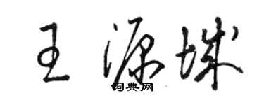 駱恆光王源城草書個性簽名怎么寫