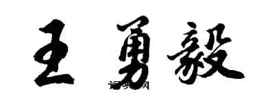 胡問遂王勇毅行書個性簽名怎么寫