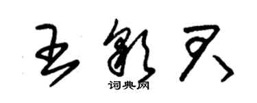 朱錫榮王彩君草書個性簽名怎么寫